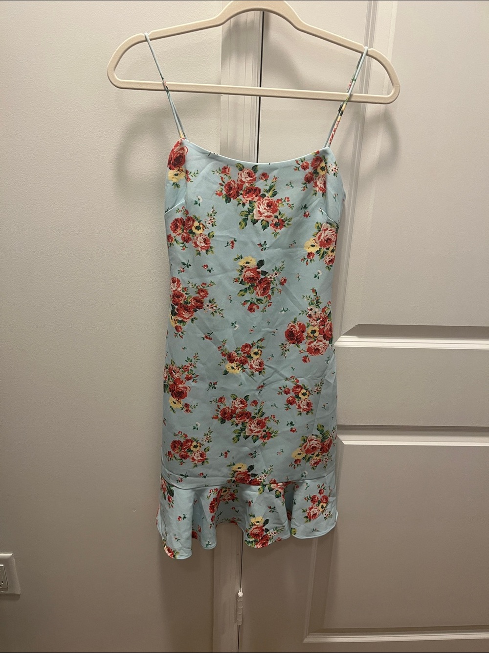 Likely Light Blue with Pink Roses